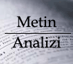 Metin Analizi Metin Analizi